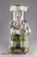 English Antique Pottery: Antique Toby Jugs, English Delft, Creamware, Pearlware